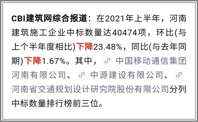 ng体育电子游戏有限公司2021年上半年进入全省建筑施工企业中标100强